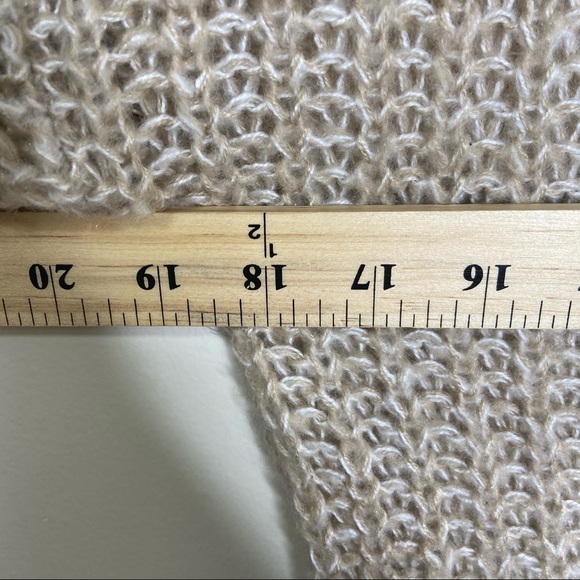 Full Tilt Tan/Beige Crochet Knit Pattern Button Up Cardigan Casual Lounge XS - Picture 5 of 10